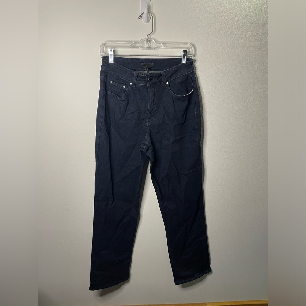 NWT Universal Standard Etta High Rise Straight Leg Jeans Long Length Dark Wash